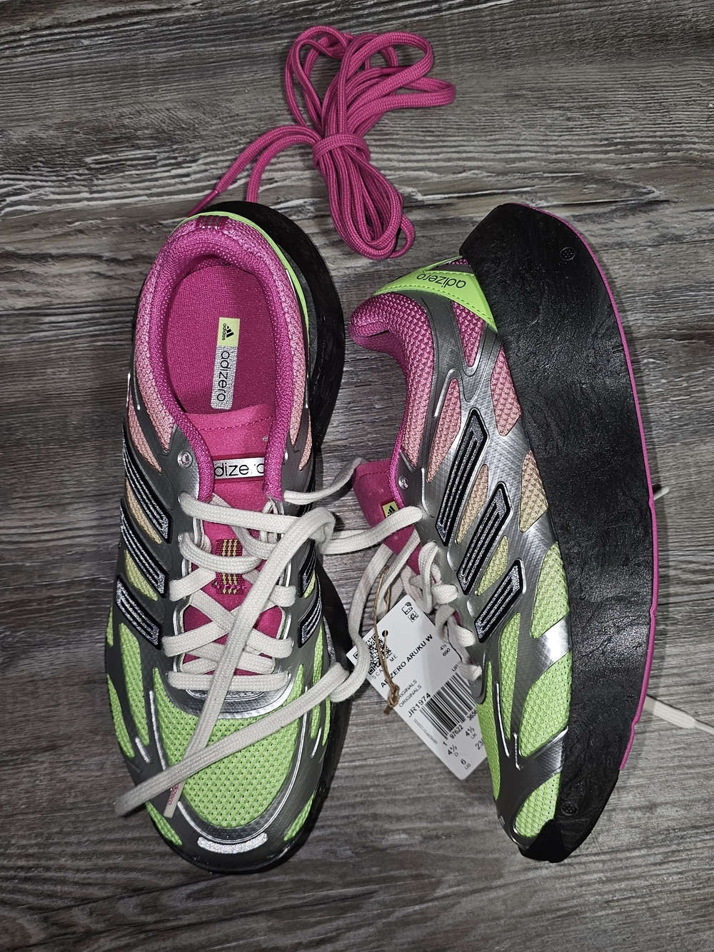 adidas Adizero Prime SP Strung Track Spikes Pink & Green US 6